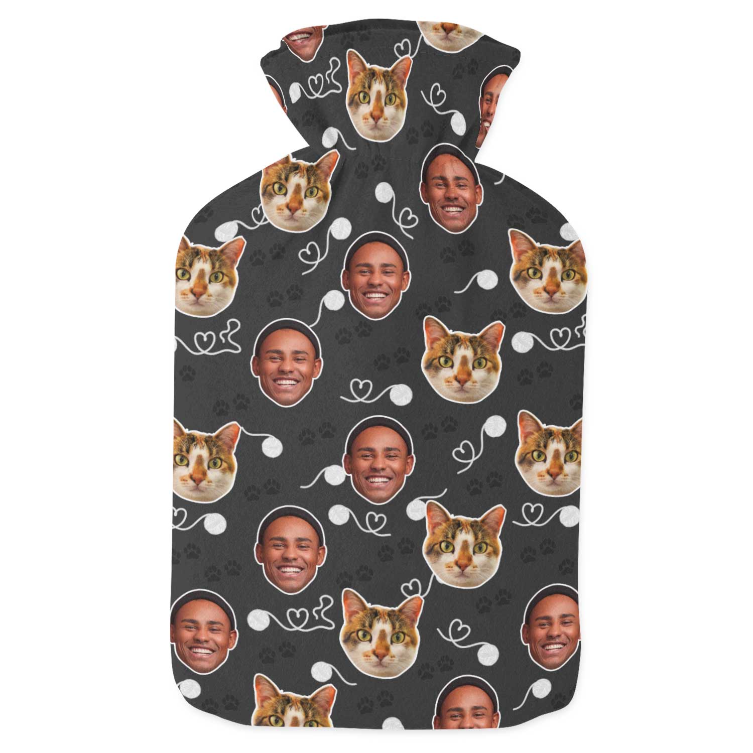 Cat & Owner Personalised Hot Water Bottle