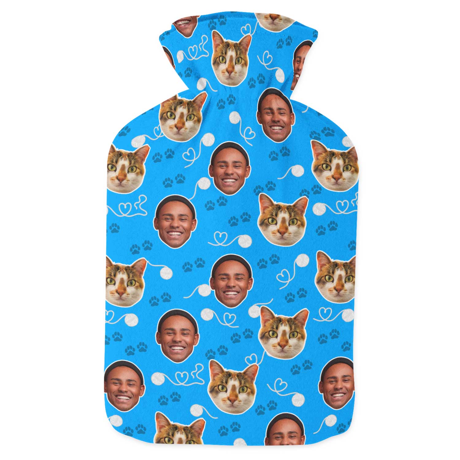 Cat & Owner Personalised Hot Water Bottle