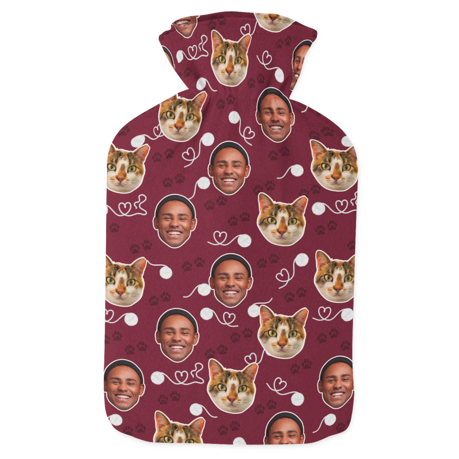 Cat & Owner Personalised Hot Water Bottle