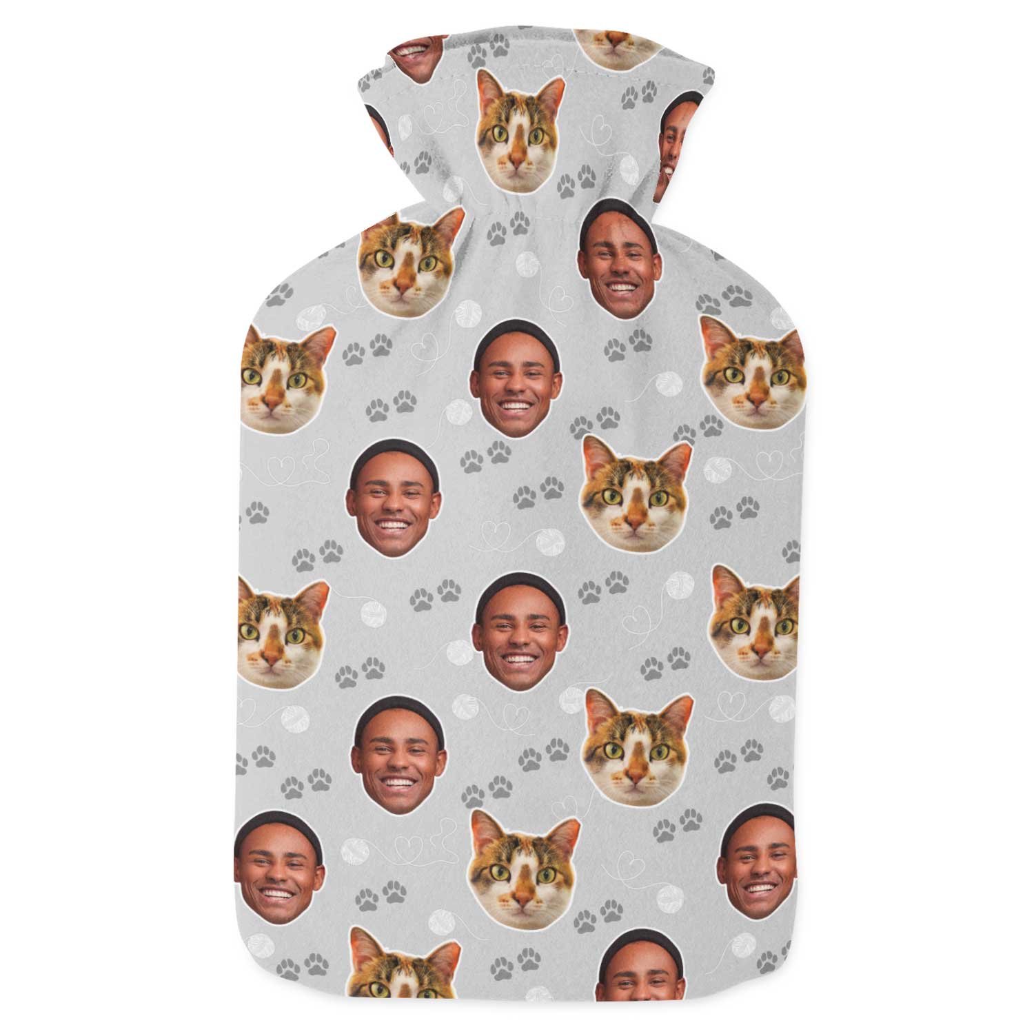 Cat & Owner Personalised Hot Water Bottle