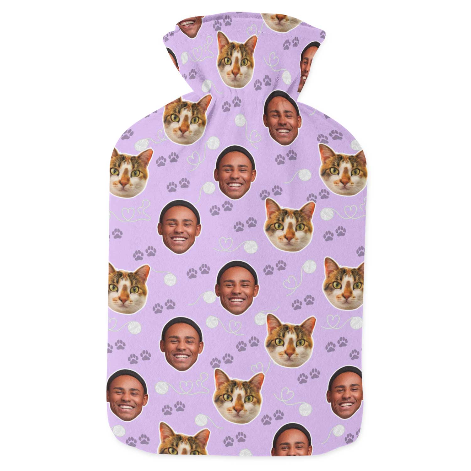 Cat & Owner Personalised Hot Water Bottle