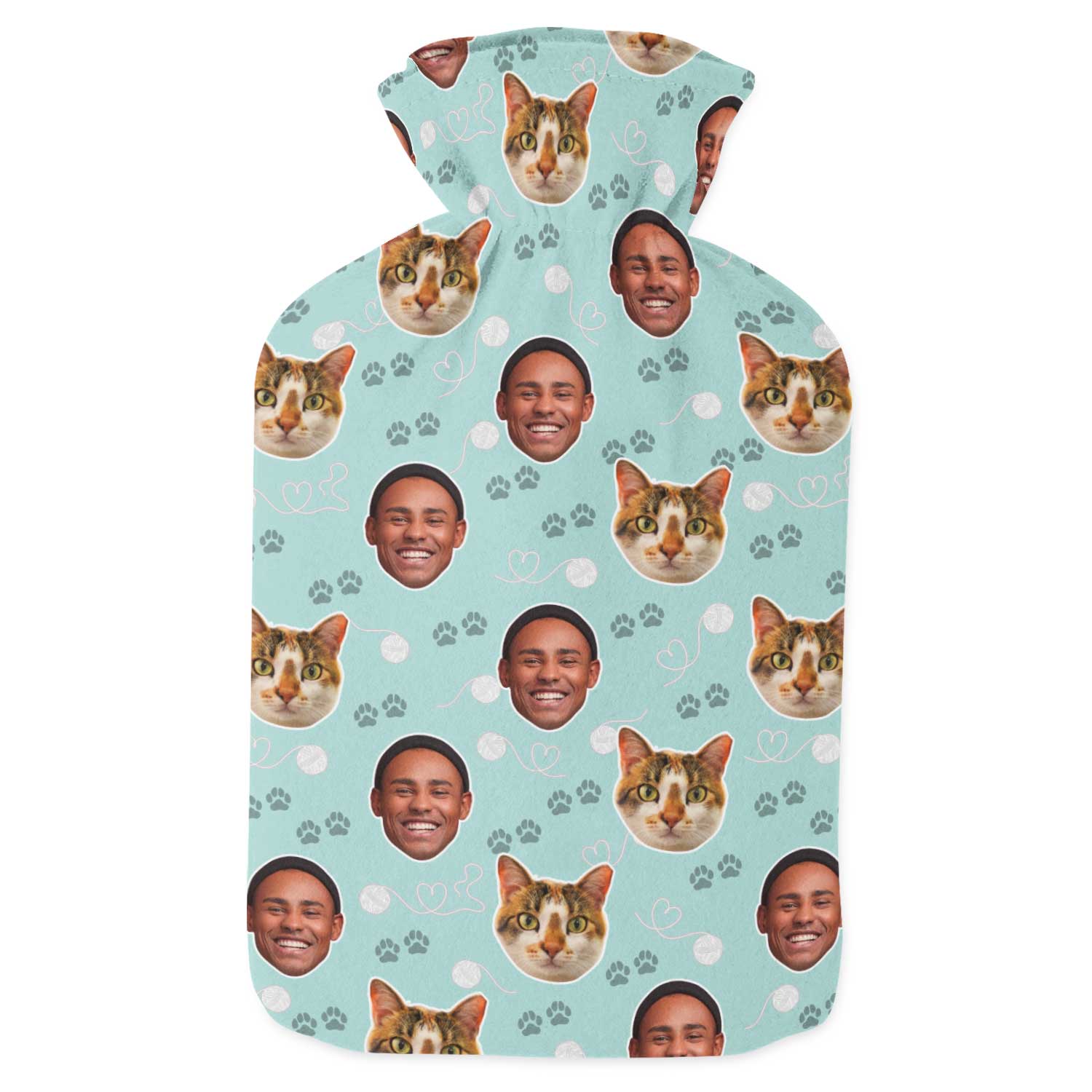 Cat & Owner Personalised Hot Water Bottle