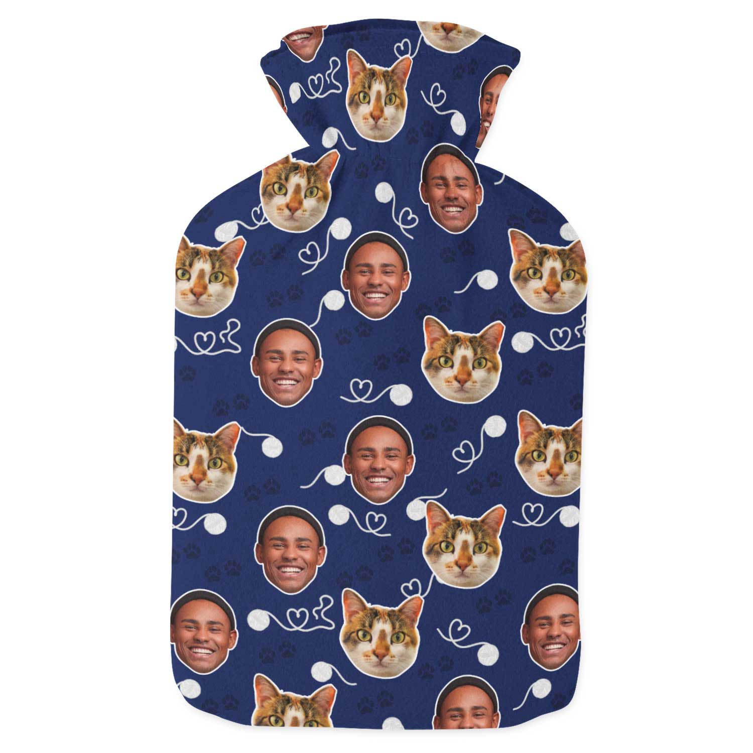 Cat & Owner Personalised Hot Water Bottle