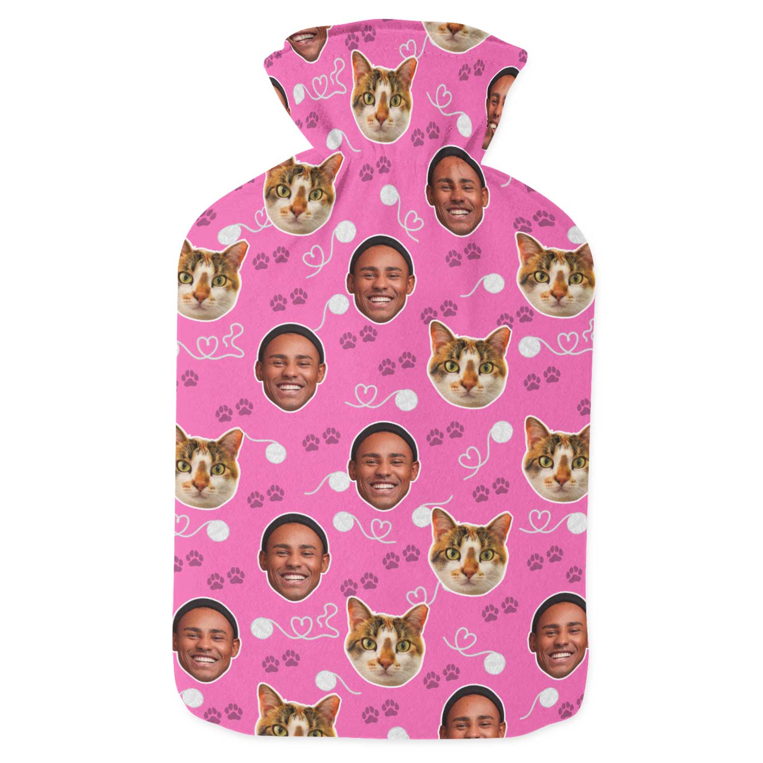 Cat & Owner Personalised Hot Water Bottle