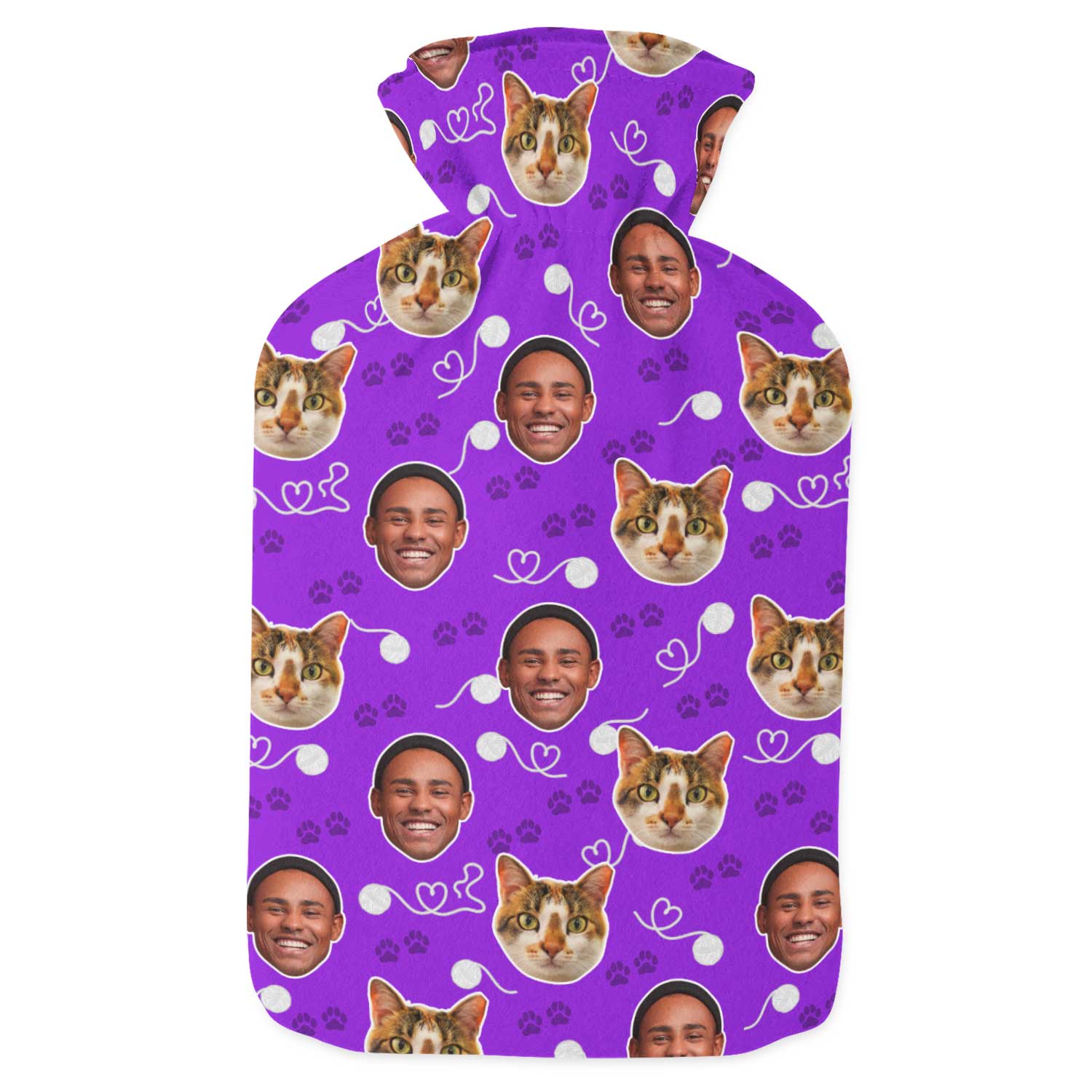 Cat & Owner Personalised Hot Water Bottle