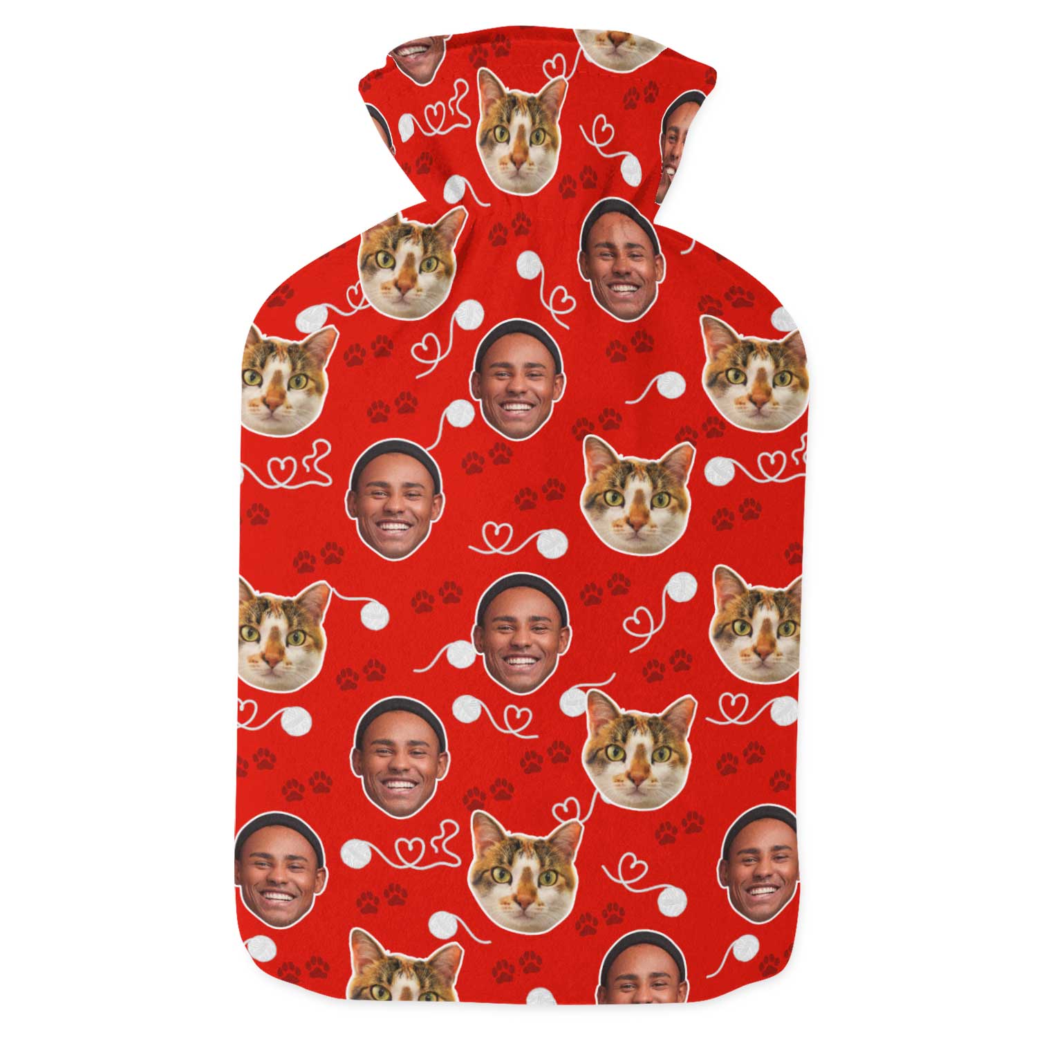 Cat & Owner Personalised Hot Water Bottle