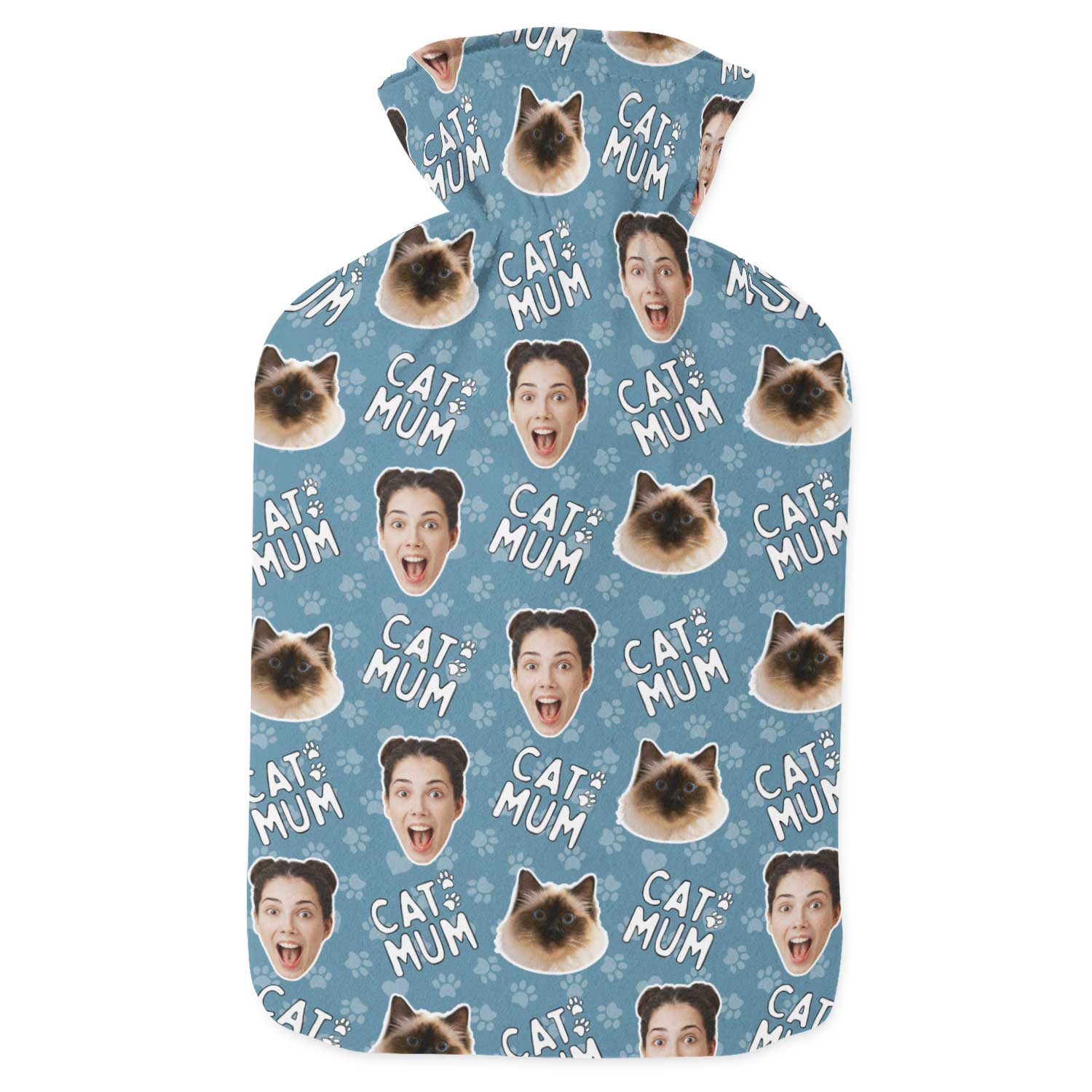 Cat Mum Personalised Hot Water Bottle