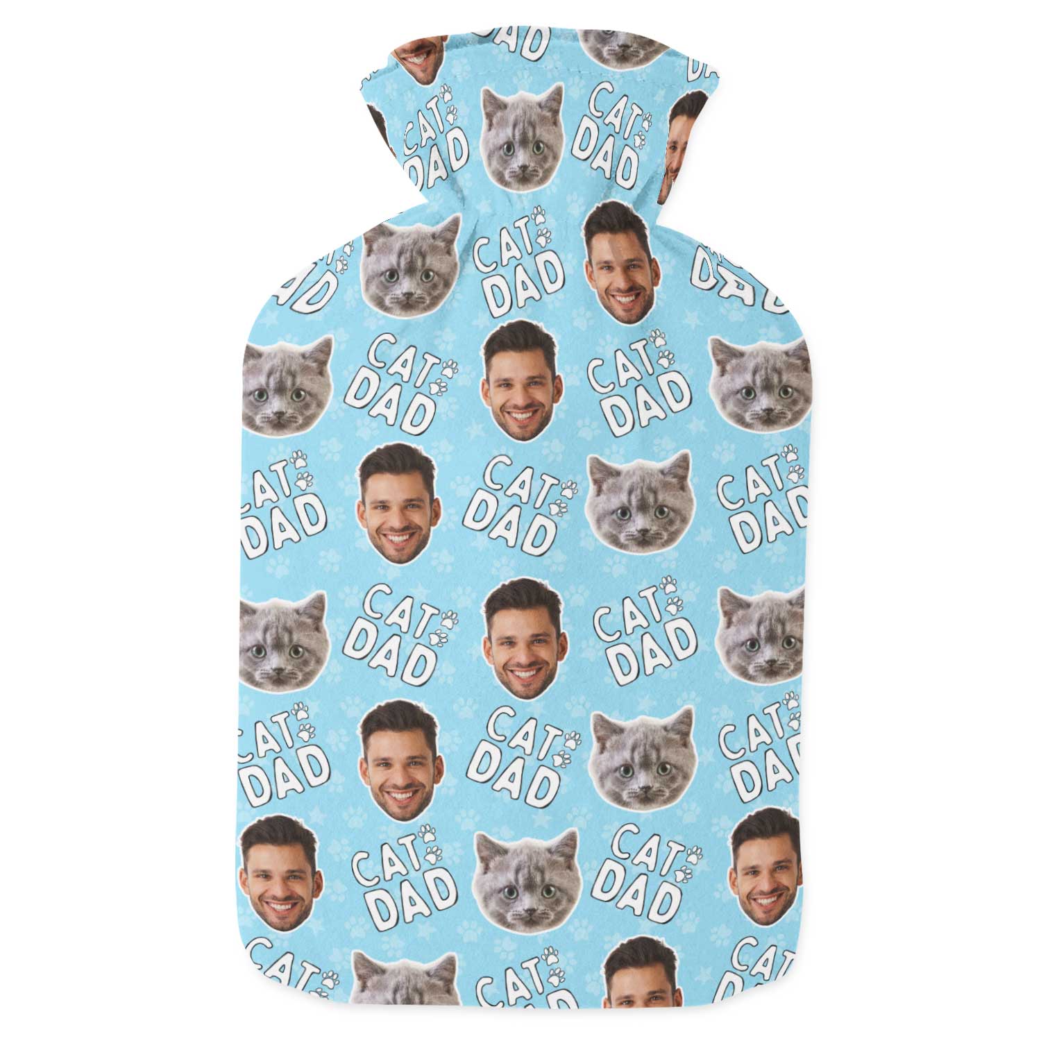 Cat Dad Personalised Hot Water Bottle
