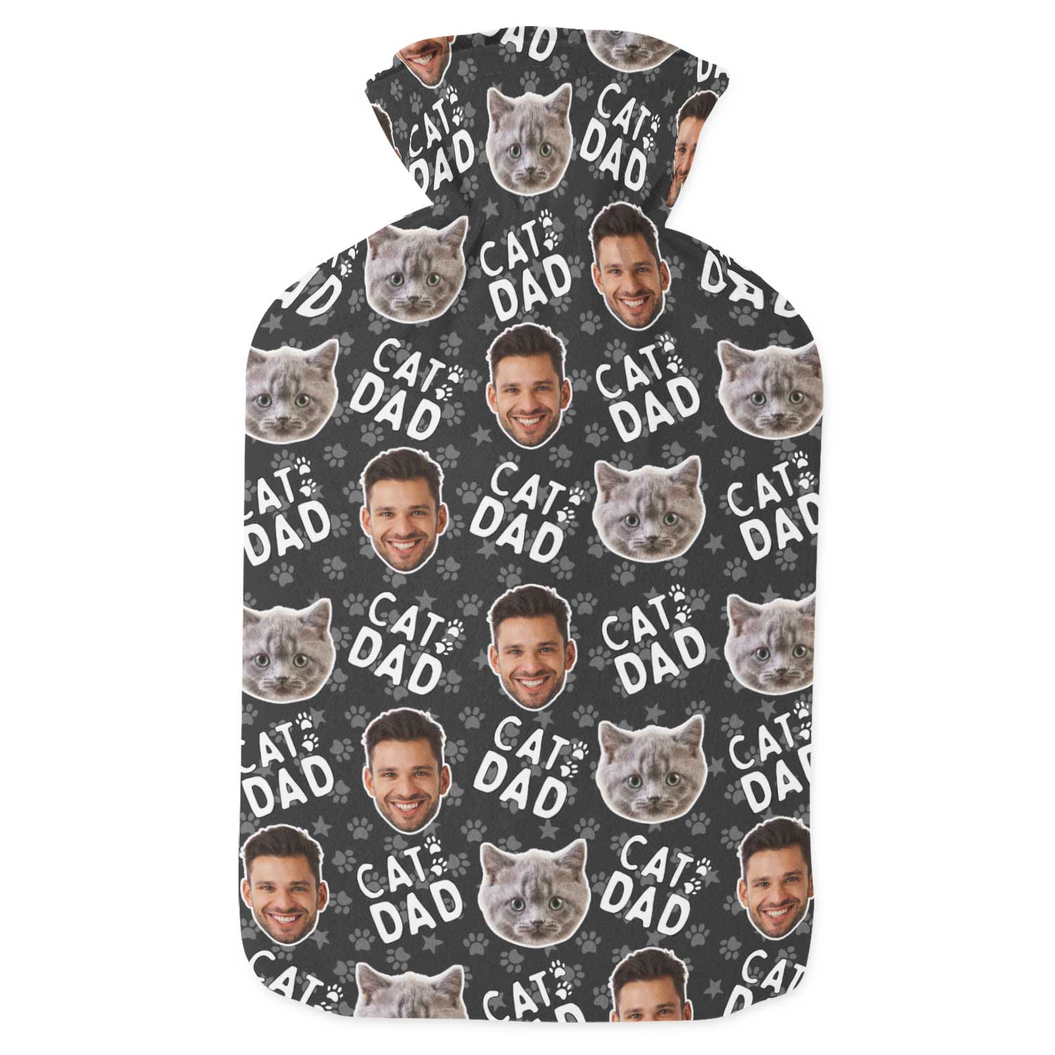 Cat Dad Personalised Hot Water Bottle