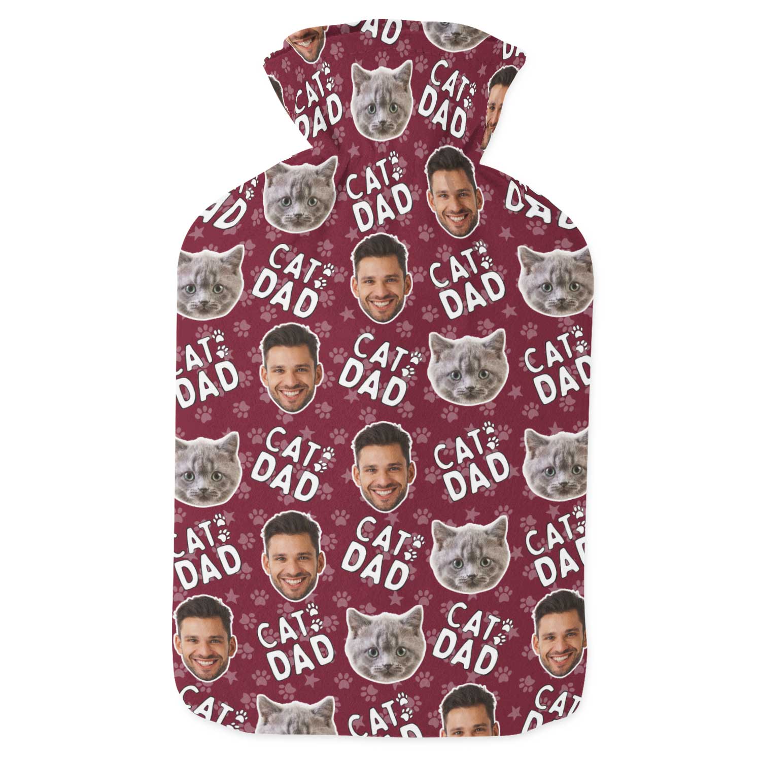 Cat Dad Personalised Hot Water Bottle