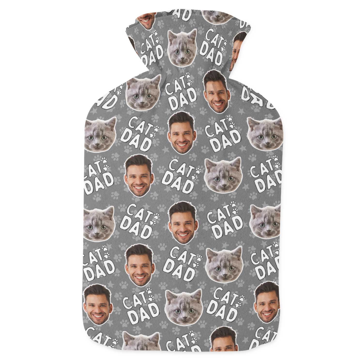 Cat Dad Personalised Hot Water Bottle