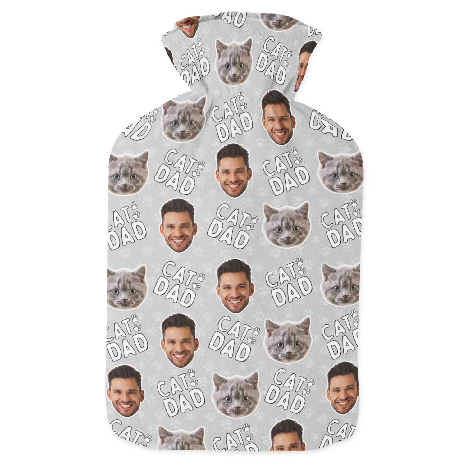Cat Dad Personalised Hot Water Bottle