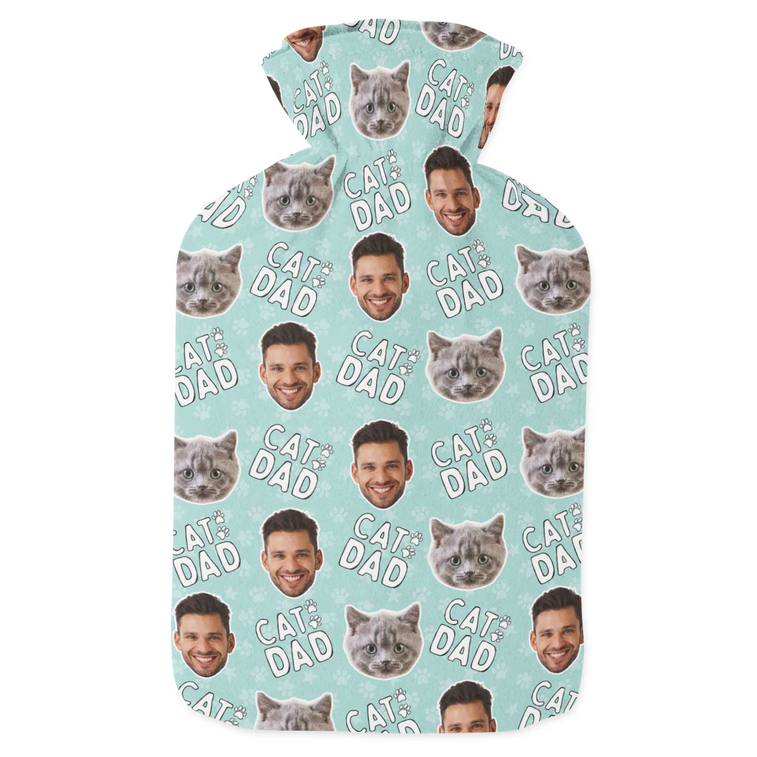 Cat Dad Personalised Hot Water Bottle
