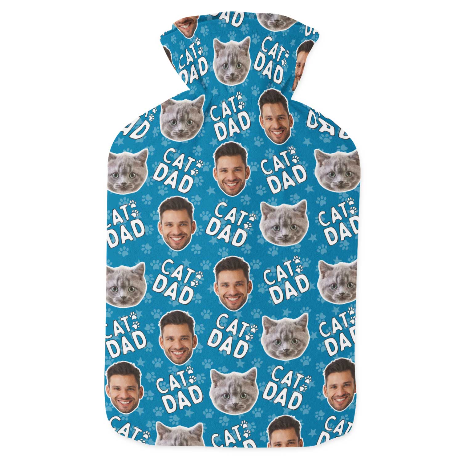 Cat Dad Personalised Hot Water Bottle