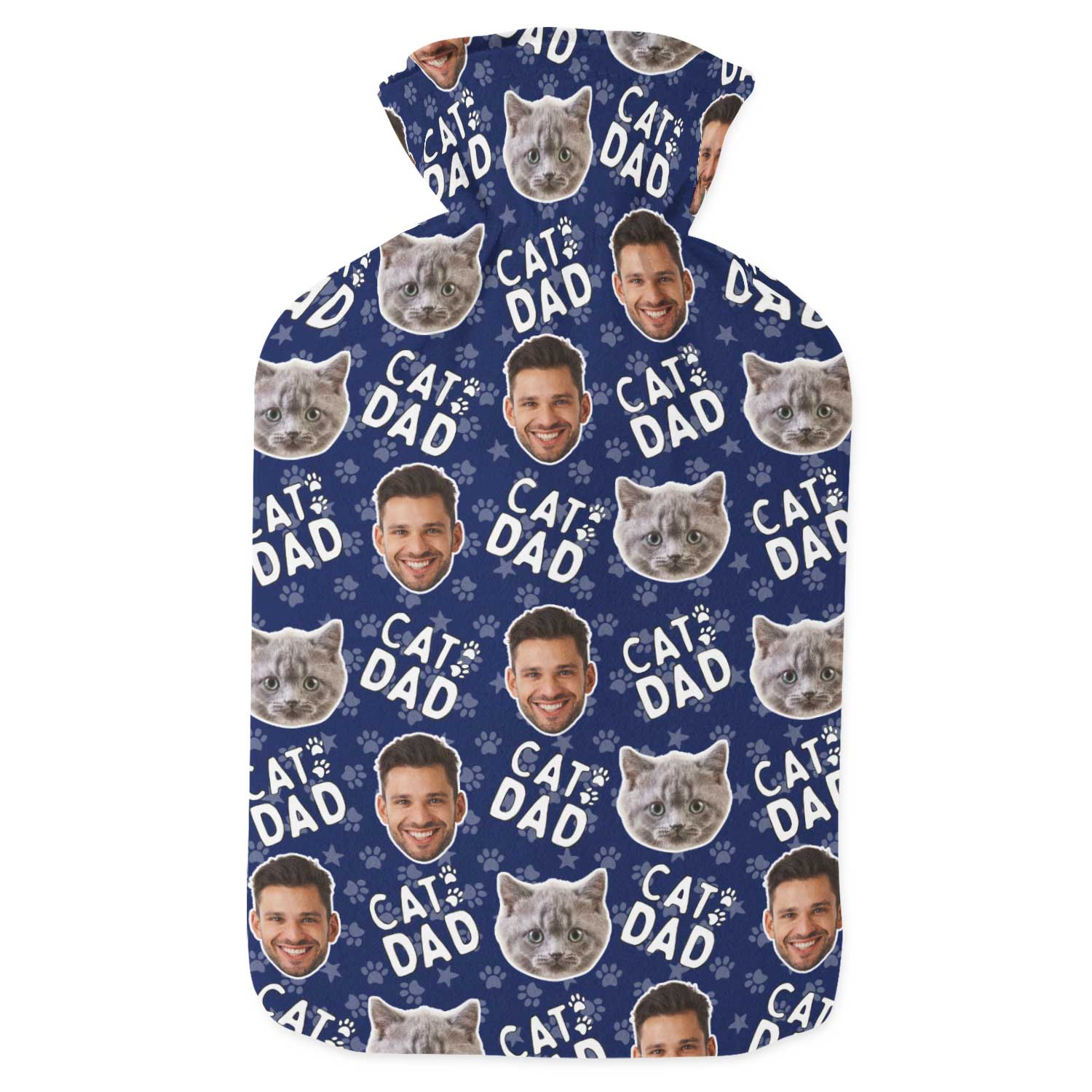 Cat Dad Personalised Hot Water Bottle