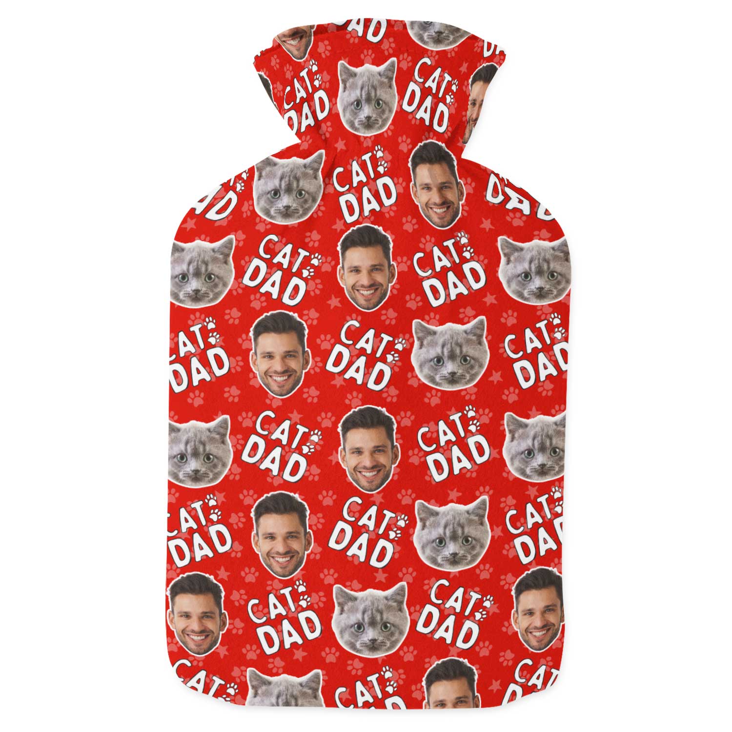 Cat Dad Personalised Hot Water Bottle
