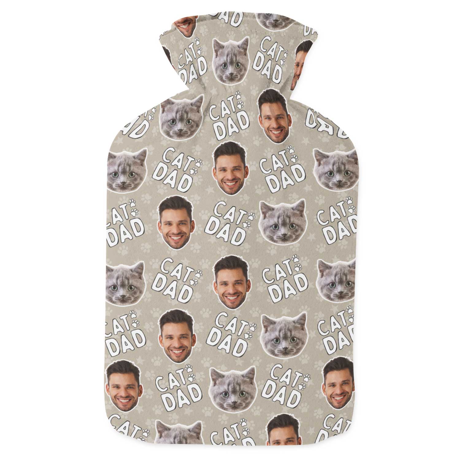 Cat Dad Personalised Hot Water Bottle