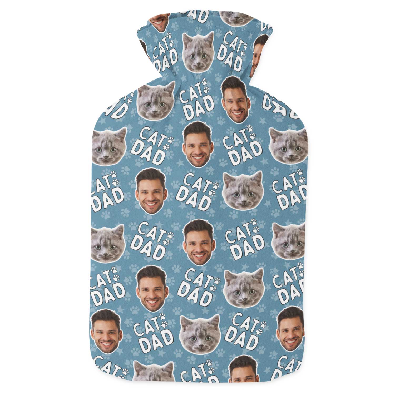 Cat Dad Personalised Hot Water Bottle