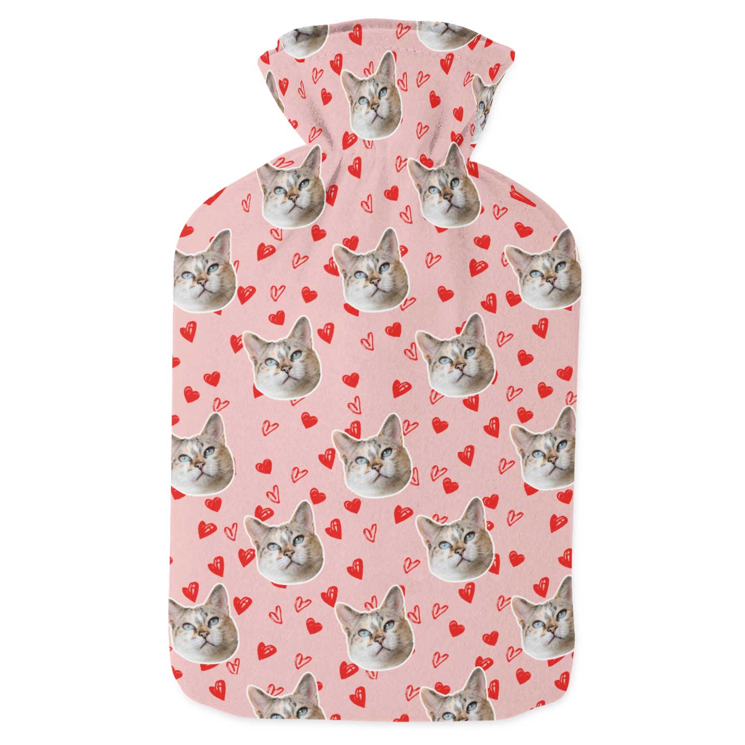 Love Hearts Cat Hot Water Bottle