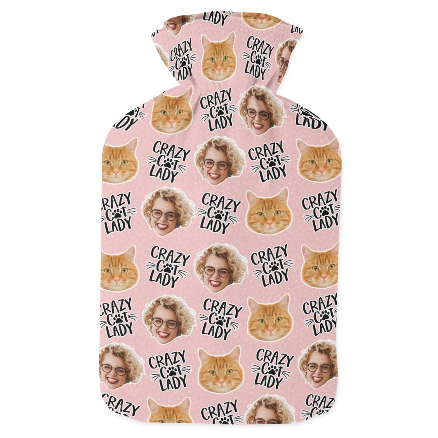 Crazy Cat Lady Personalised Hot Water Bottle