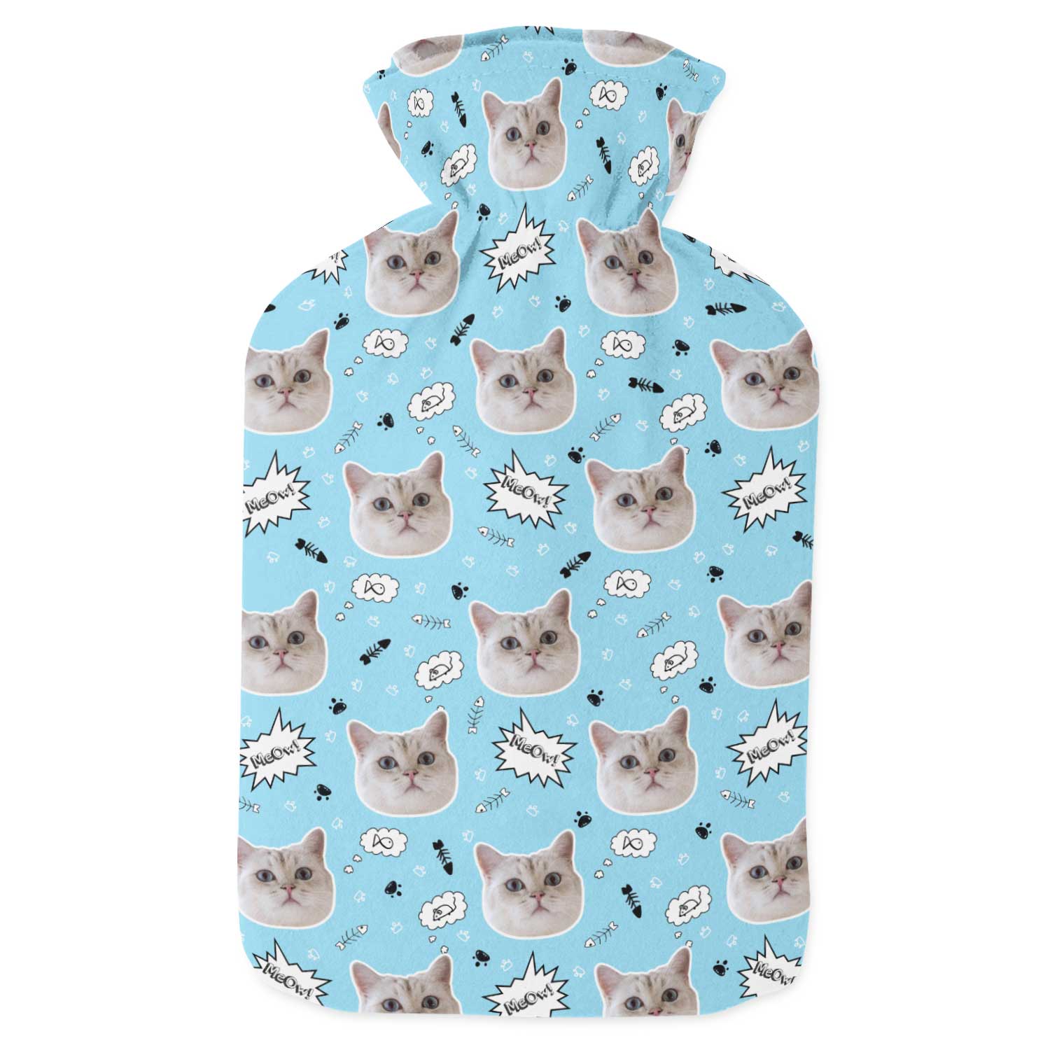 Your Cat Meow Personalised Hot Water Bottle