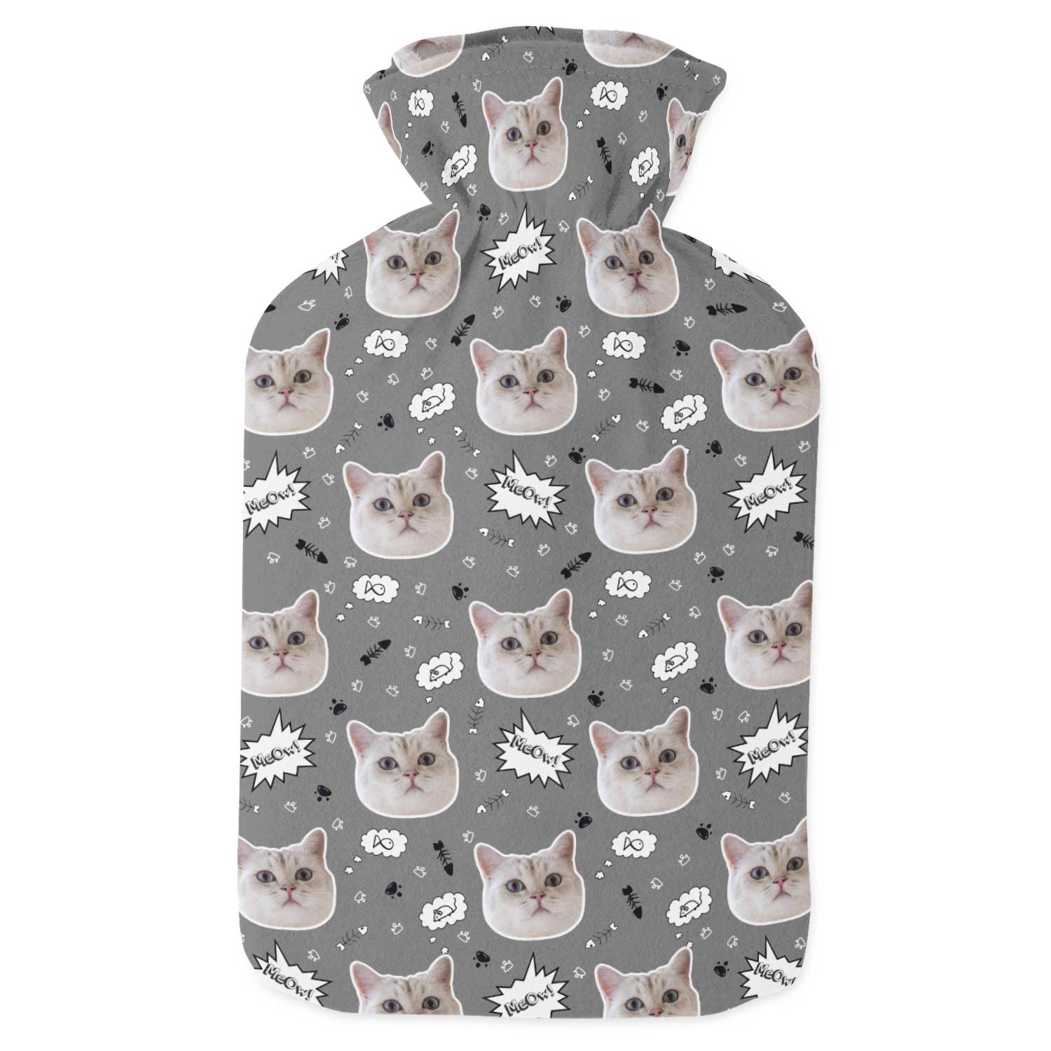 Your Cat Meow Personalised Hot Water Bottle