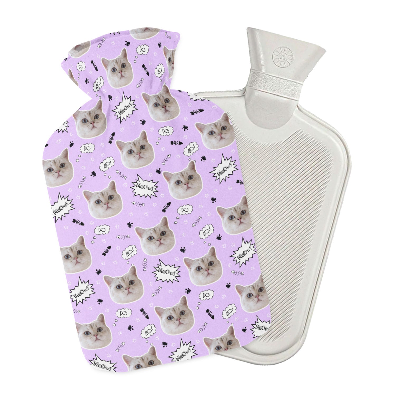 Your Cat Meow Personalised Hot Water Bottle
