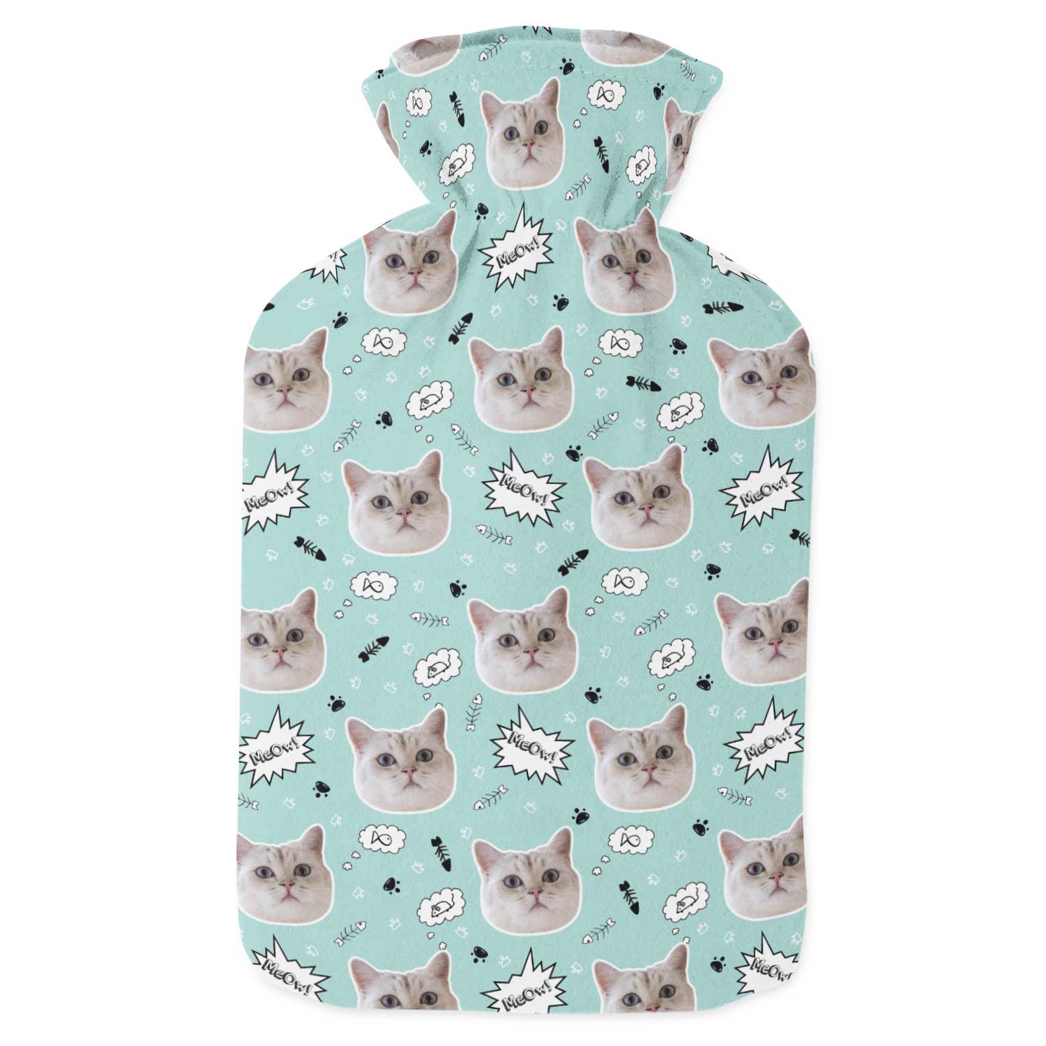 Your Cat Meow Personalised Hot Water Bottle