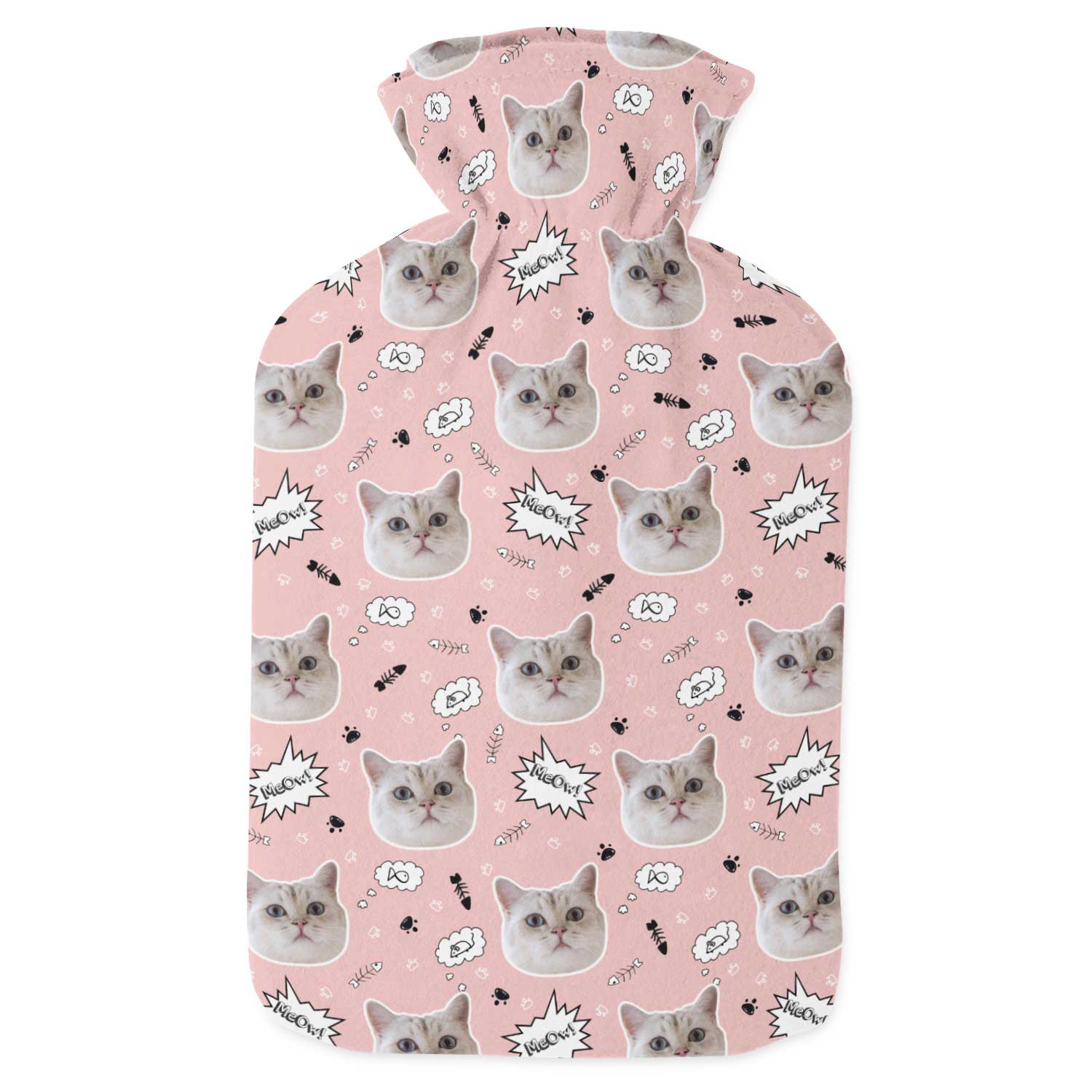 Your Cat Meow Personalised Hot Water Bottle