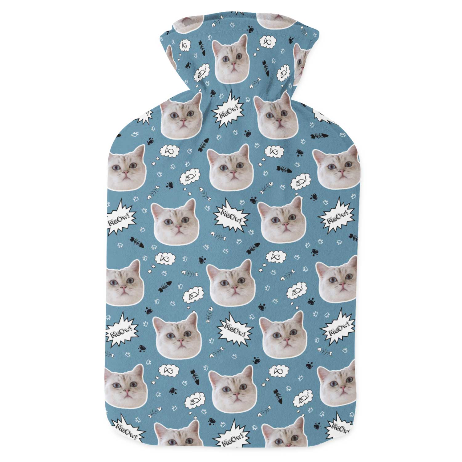 Your Cat Meow Personalised Hot Water Bottle