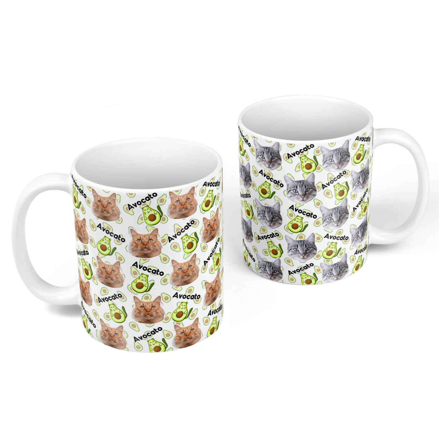 Avacato Cat Faces Personalised Mug