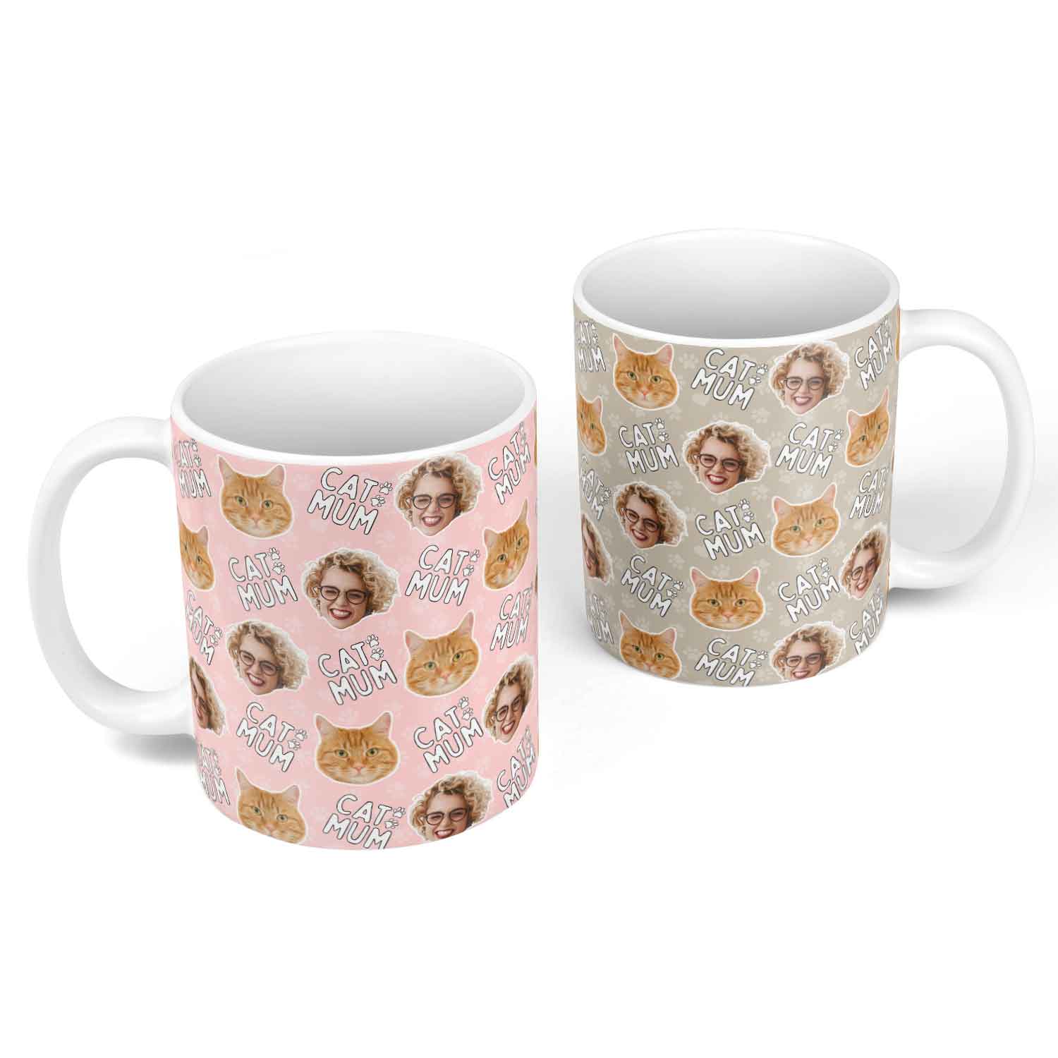 Cat Mum Duo Personalised Photo Mug