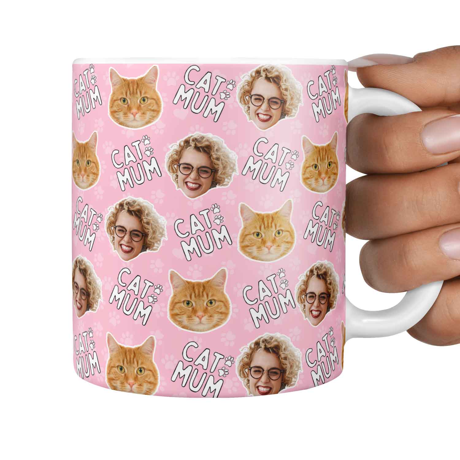 Cat Mum Duo Personalised Photo Mug