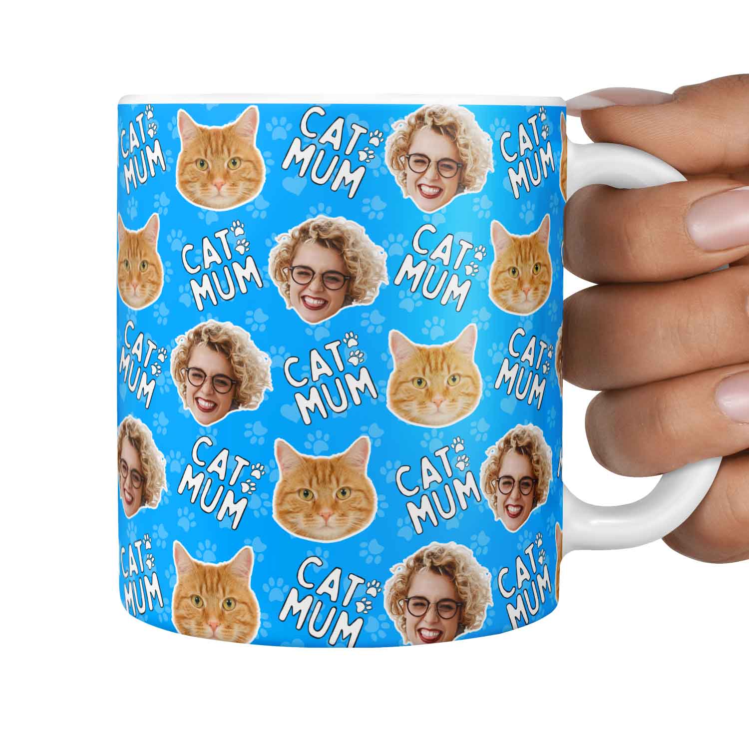 Cat Mum Duo Personalised Photo Mug