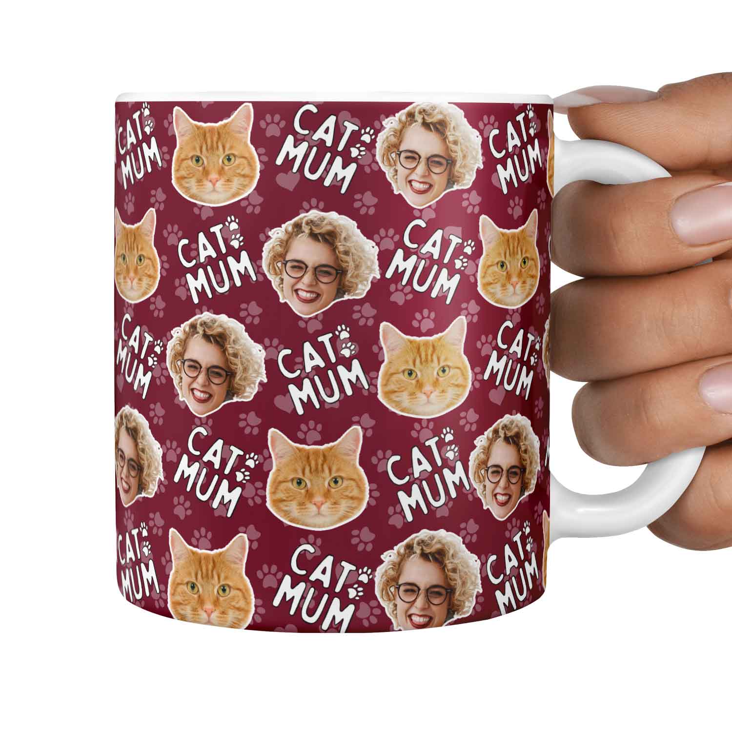 Cat Mum Duo Personalised Photo Mug