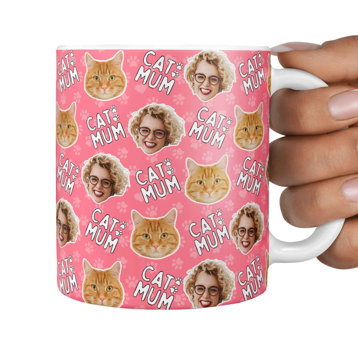 Cat Mum Duo Personalised Photo Mug