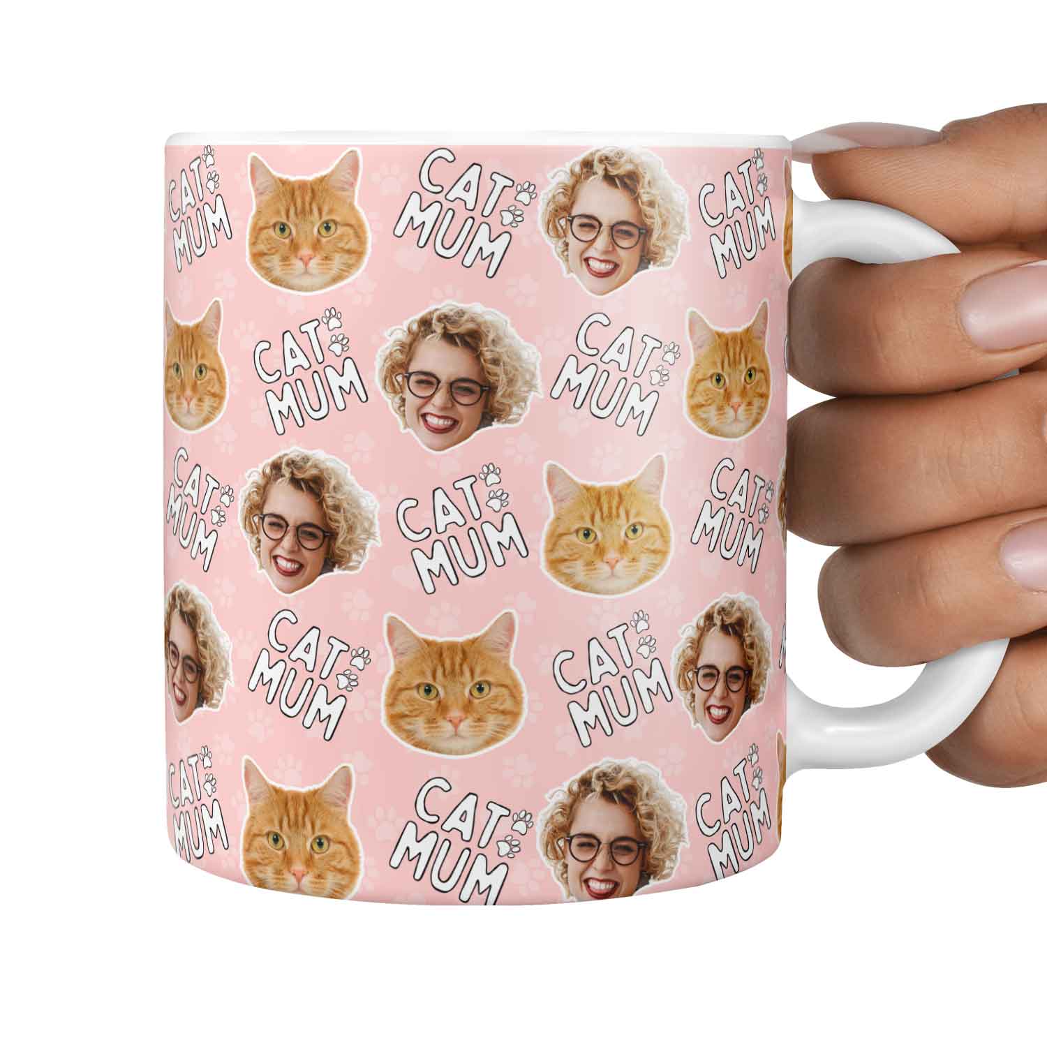 Cat Mum Duo Personalised Photo Mug