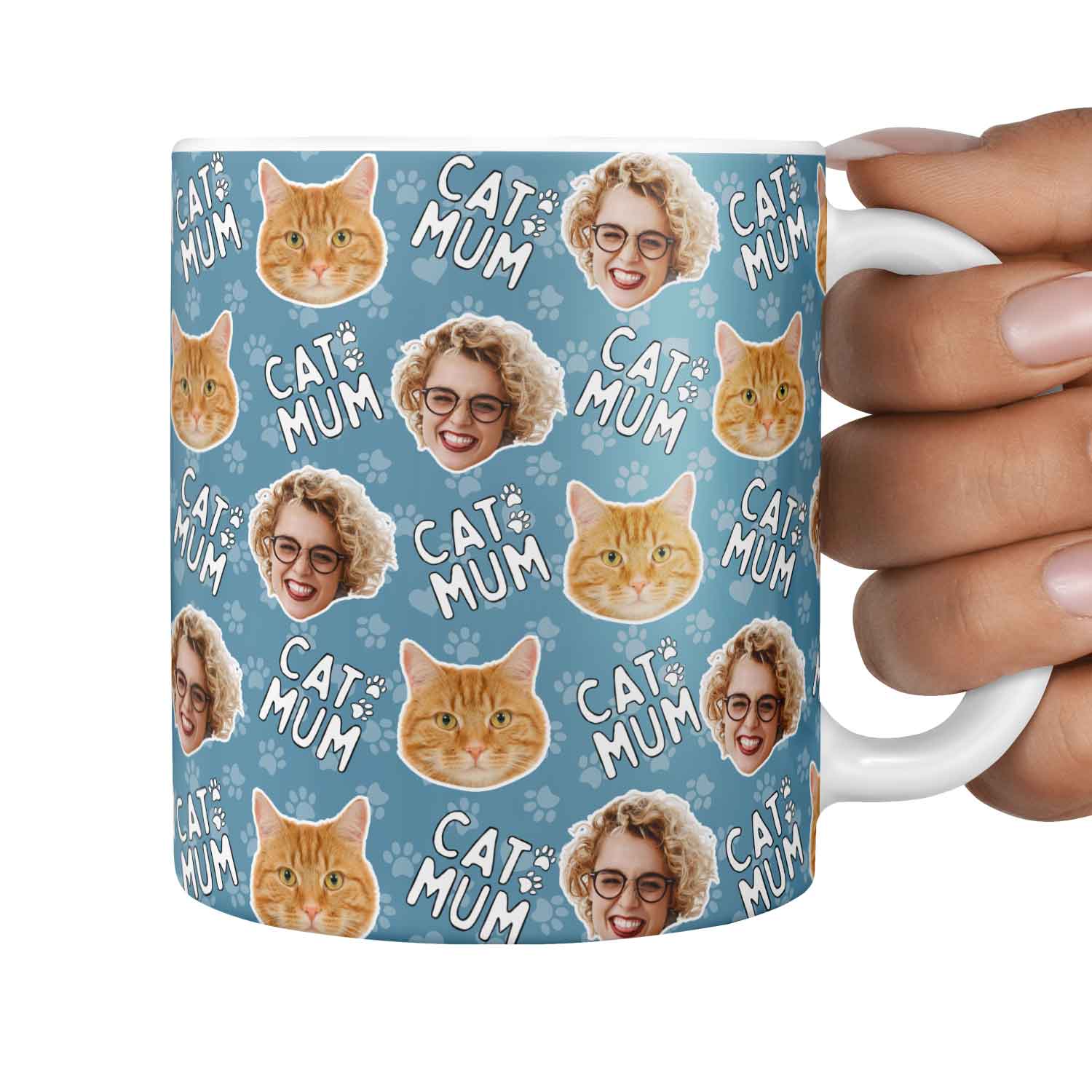 Cat Mum Duo Personalised Photo Mug