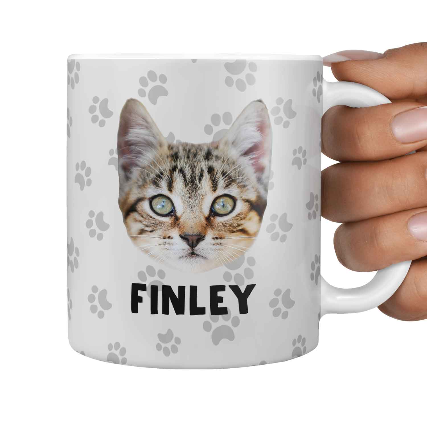 Your Cat (Name) Personalised Face Mug