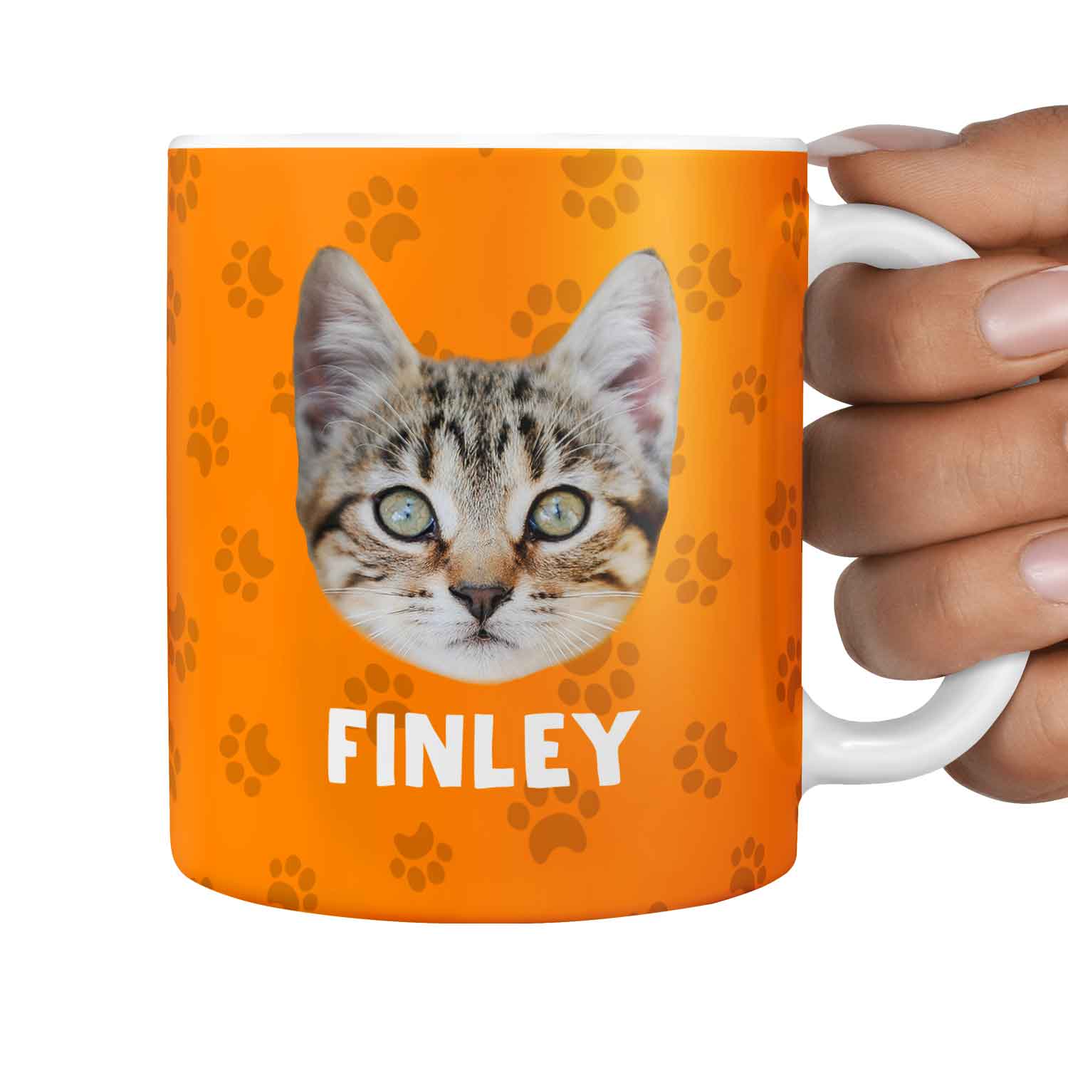 Your Cat (Name) Personalised Face Mug