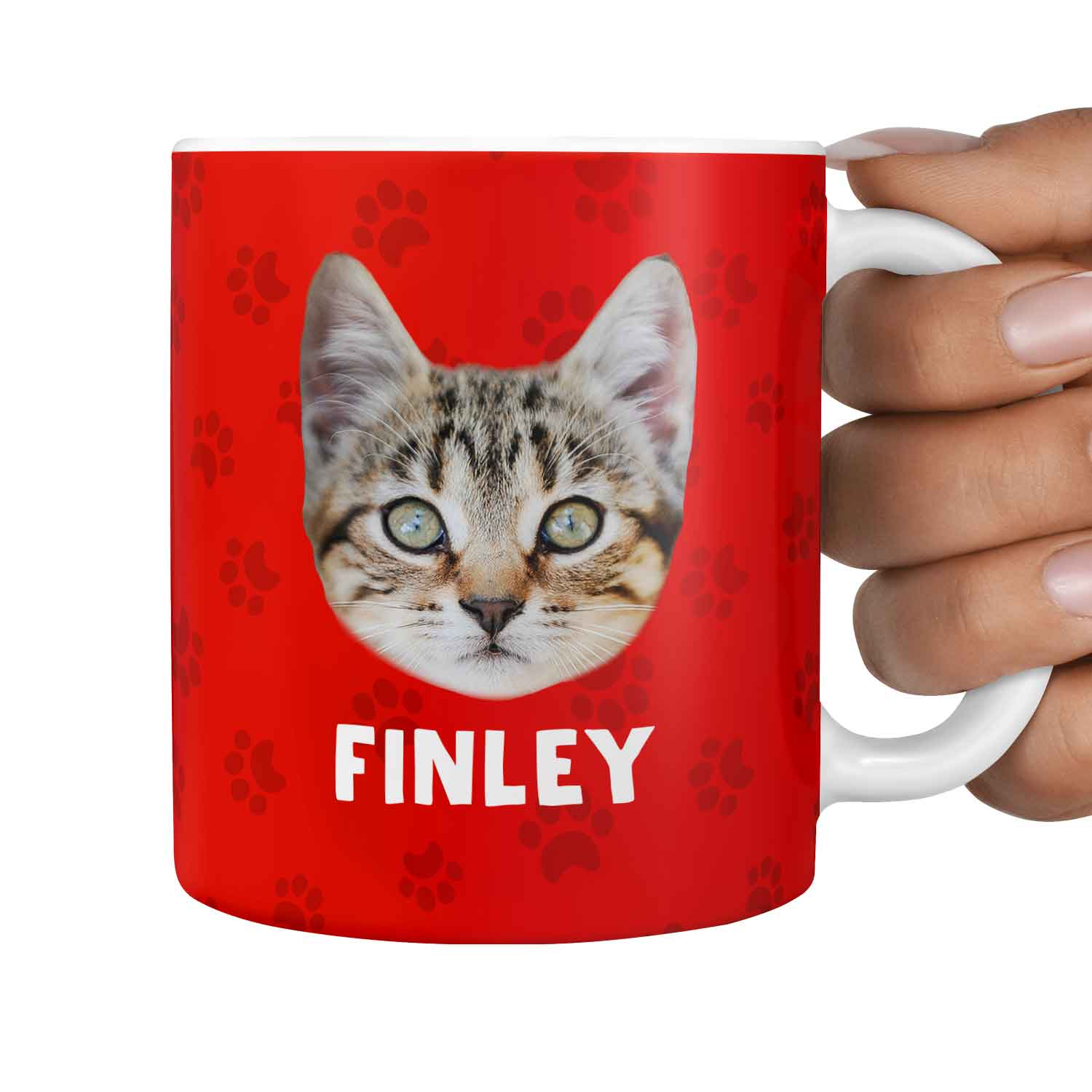 Your Cat (Name) Personalised Face Mug