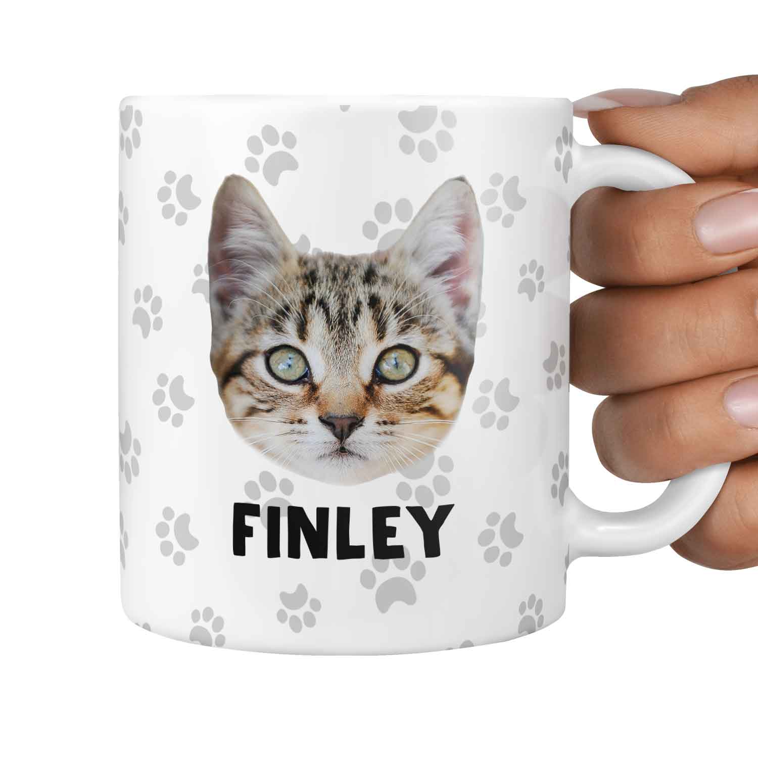 Your Cat (Name) Personalised Face Mug