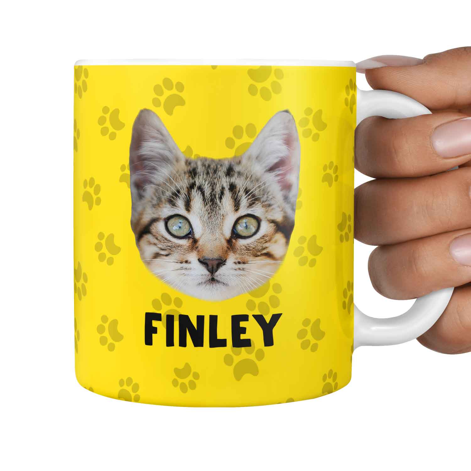 Your Cat (Name) Personalised Face Mug