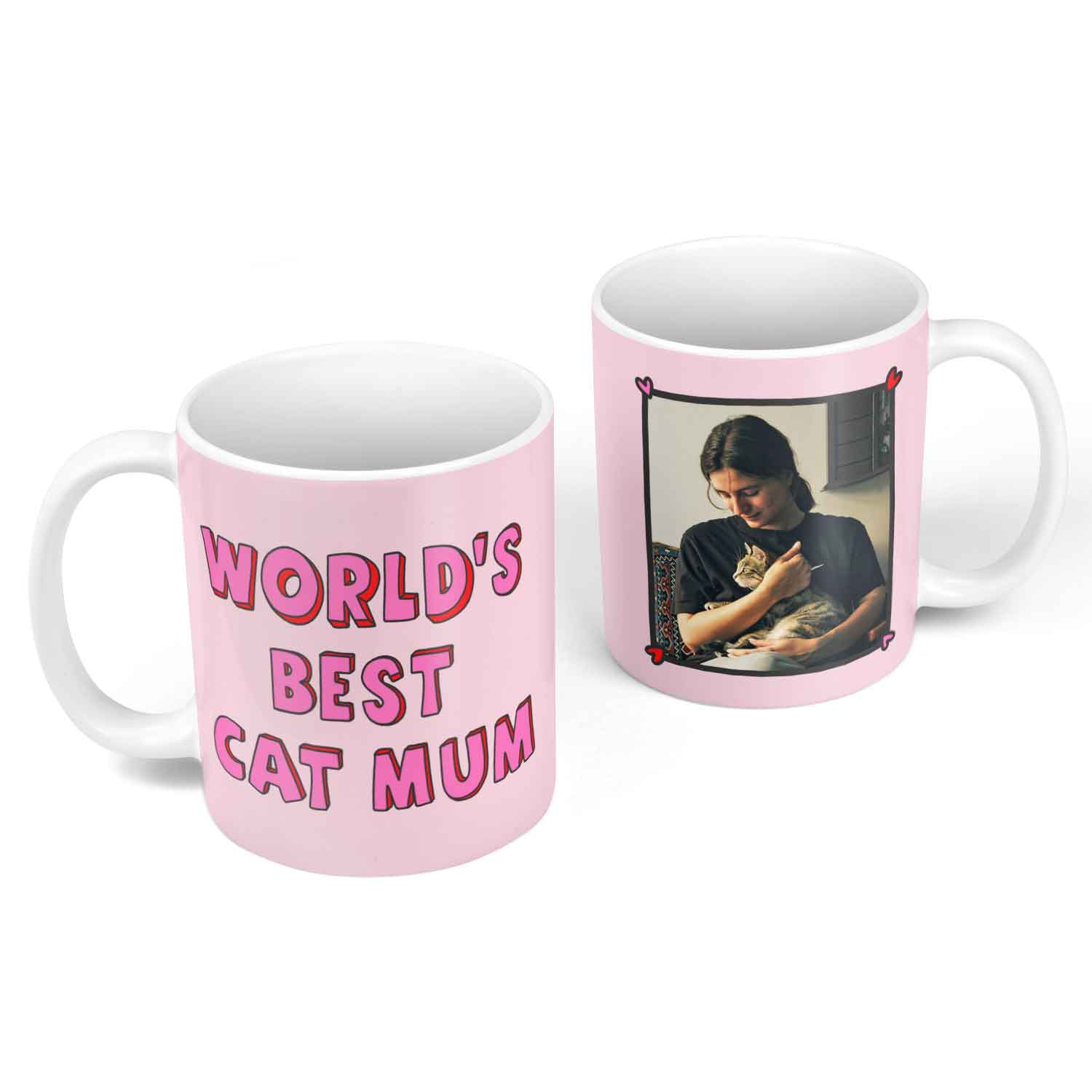 World's Best Cat Mum Photo Frame Personalised Mug