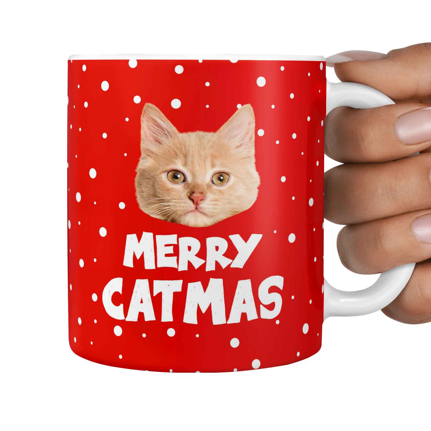 Merry Catmas Personalised Christmas Mug