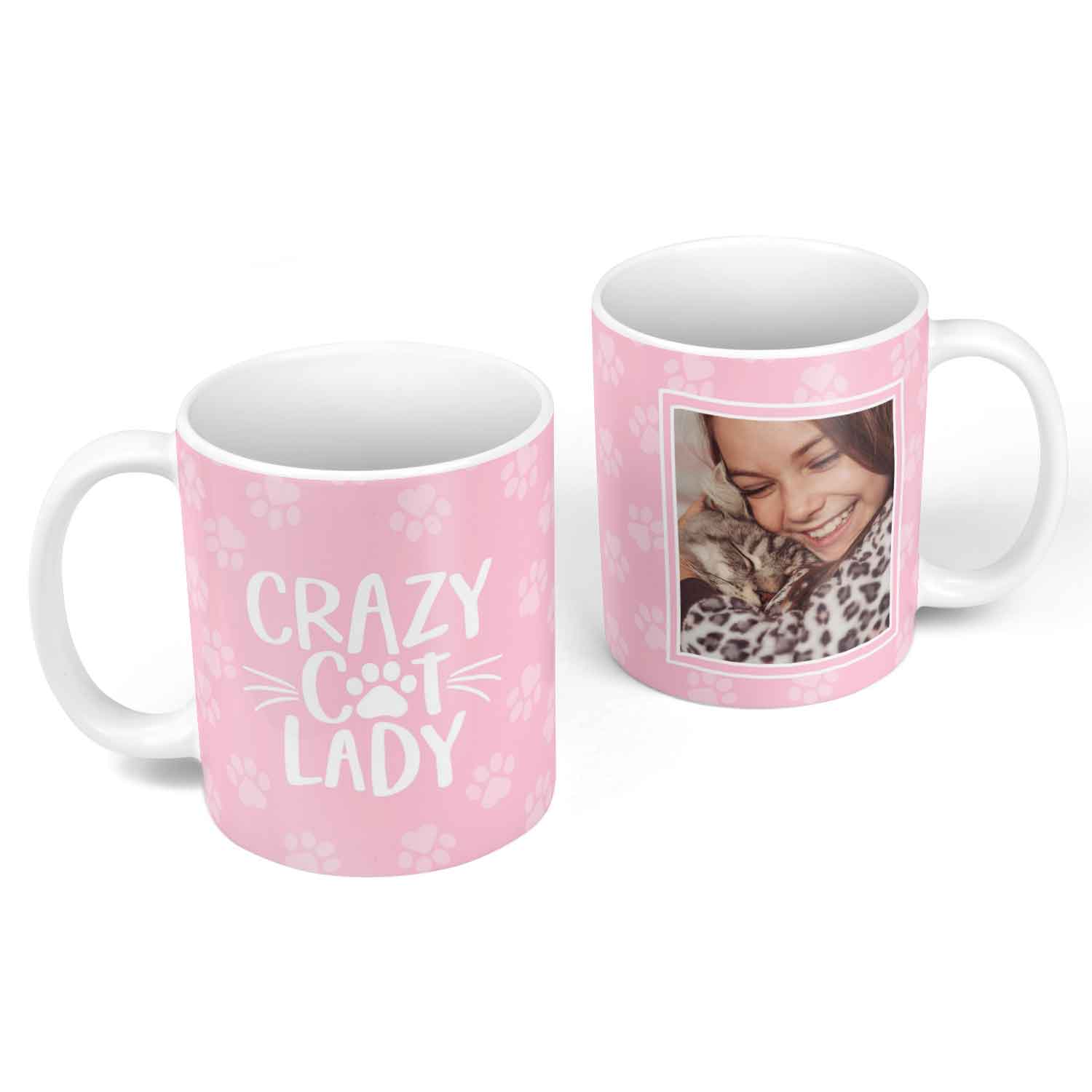 Crazy Cat Lady Photo Frame Personalised Mug