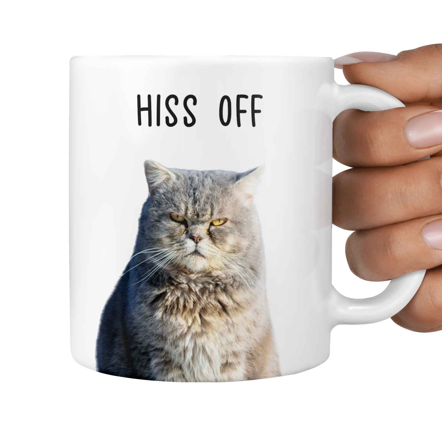 HISS OFF Funny Personalised Cat Mug