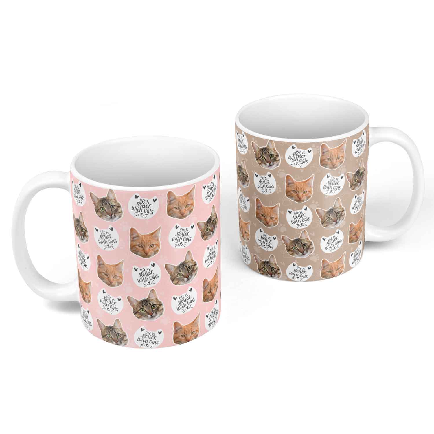 Life Is Better With Cats Personalised Mug