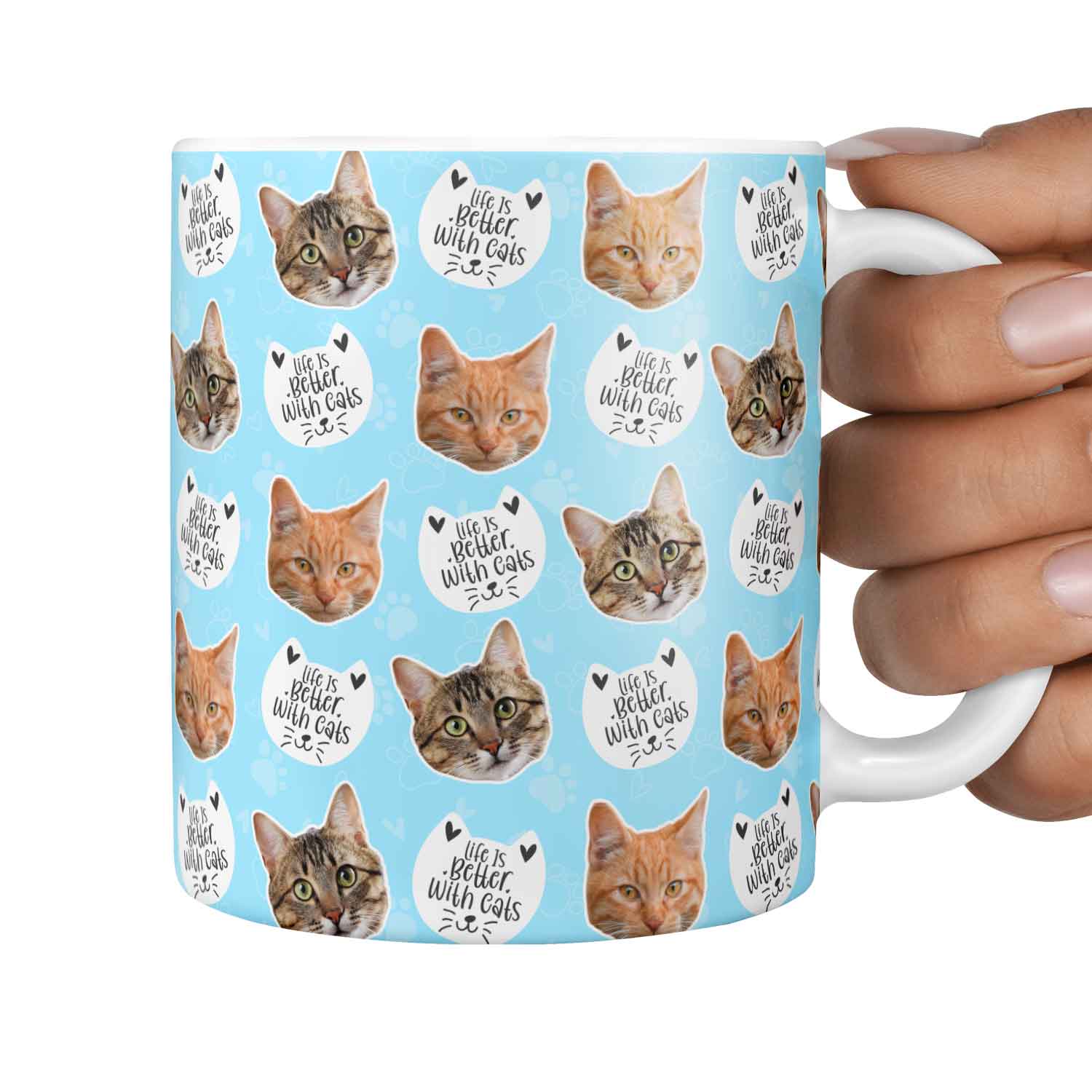 Life Is Better With Cats Personalised Mug