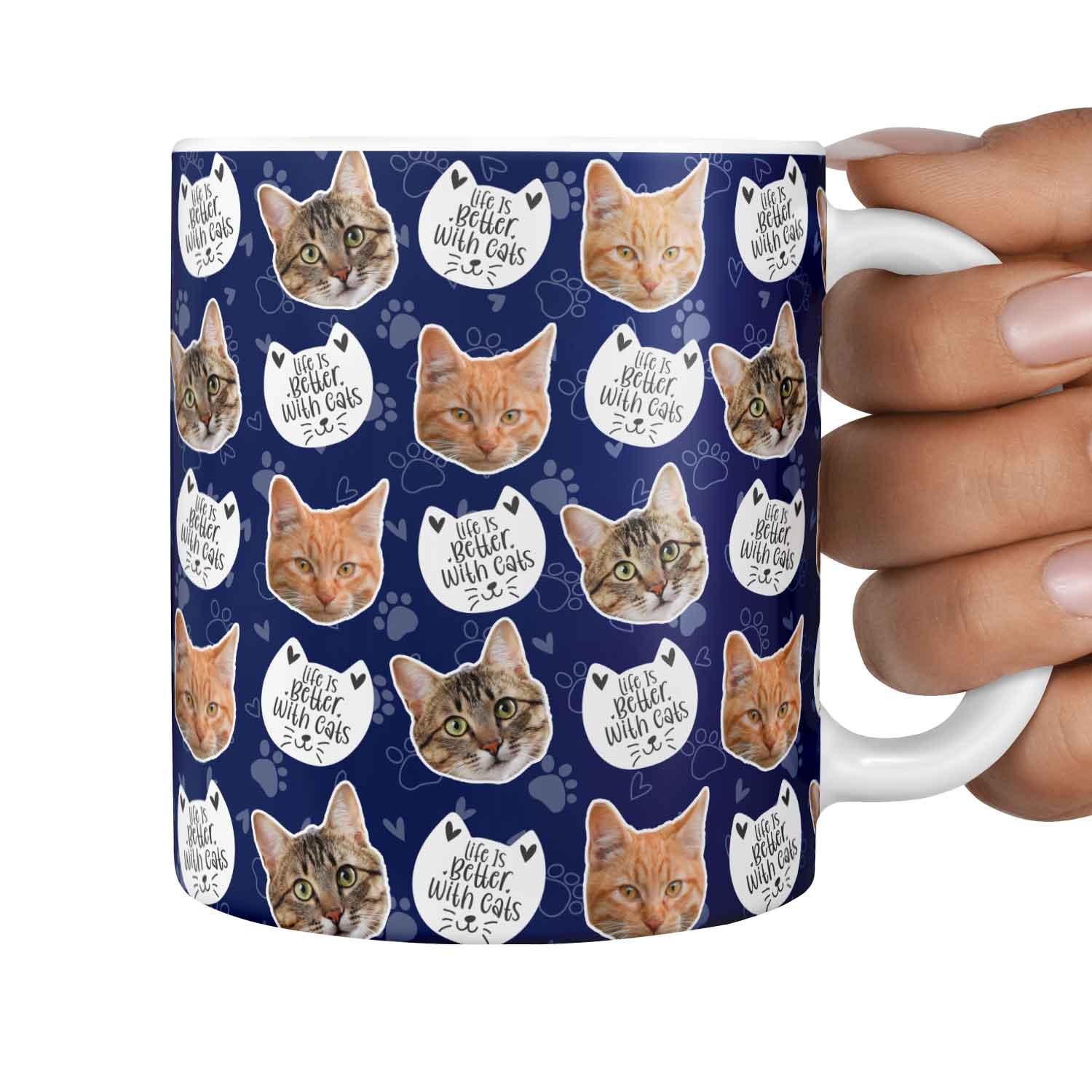 Life Is Better With Cats Personalised Mug